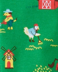 Baby And Toddler Farm Animal Snug Fit Cotton Footed One Piece Pajamas
