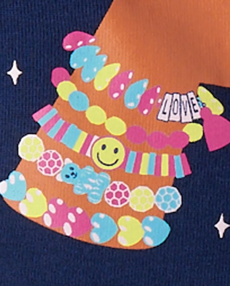 Girls Friendship Bracelets Snug Fit Cotton Pajamas