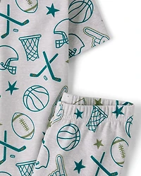 Boys Sports Snug Fit Cotton Pajamas