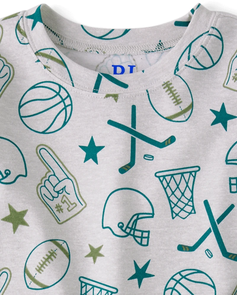 Boys Sports Snug Fit Cotton Pajamas