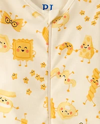 Baby And Toddler Pasta Snug Fit Cotton Footed One Piece Pajamas