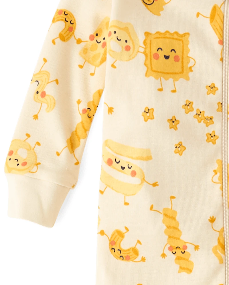 Baby And Toddler Pasta Snug Fit Cotton Footed One Piece Pajamas