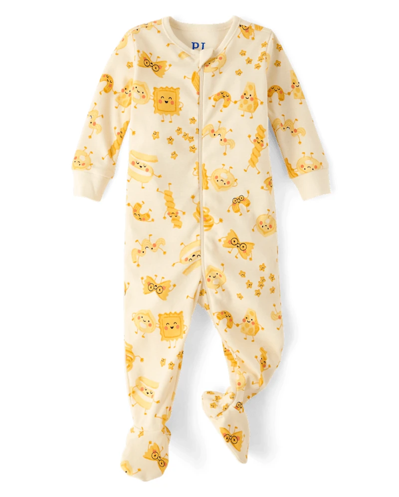 Baby And Toddler Pasta Snug Fit Cotton Footed One Piece Pajamas