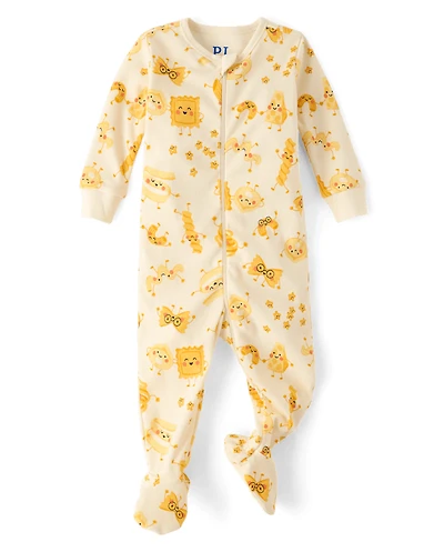 Baby And Toddler Pasta Snug Fit Cotton Footed One Piece Pajamas