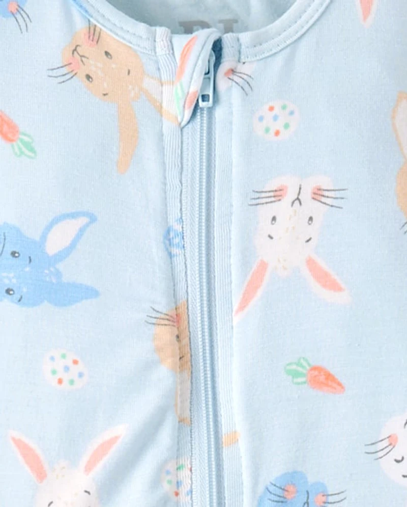 Baby And Toddler Boys Matching Family Easter Footed One Piece Pajamas - Super Soft