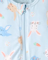 Baby And Toddler Boys Matching Family Easter Footed One Piece Pajamas - Super Soft