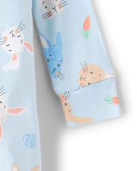 Baby And Toddler Boys Matching Family Easter Footed One Piece Pajamas - Super Soft