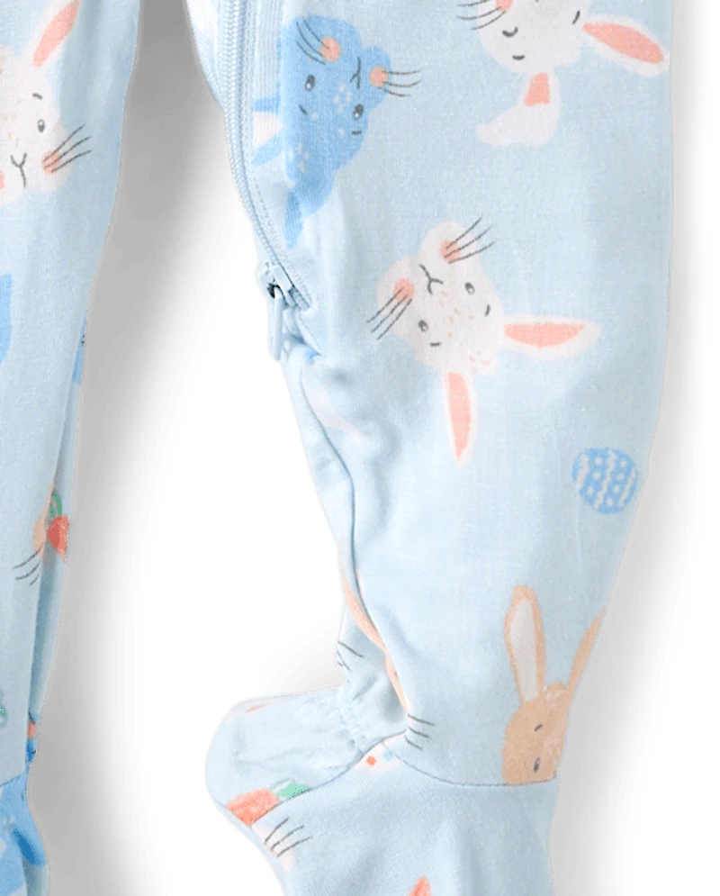 Baby And Toddler Boys Matching Family Easter Footed One Piece Pajamas - Super Soft