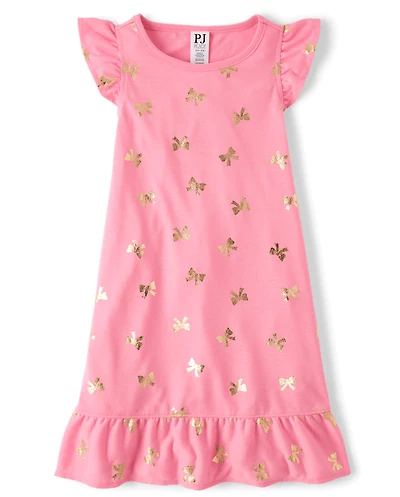 Nuisette à volants et nœud en aluminium pour fille