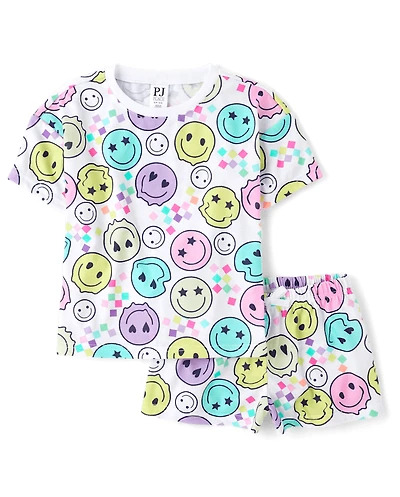 Girls Happy Face Pajamas