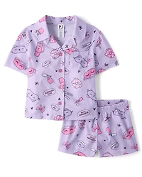 Girls Sleepover Button Front Pajamas