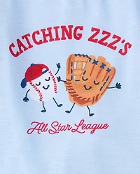 Baby And Toddler Boys Baseball Pajamas