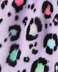 Girls Leopard Pajama Shorts - Cozy Fleece