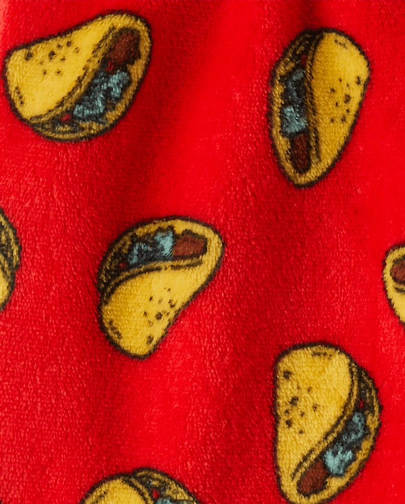 Boys Taco Pajama Shorts - Cozy Fleece