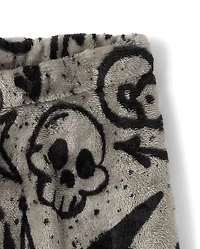 Boys Graffiti Pajama Shorts - Cozy Fleece