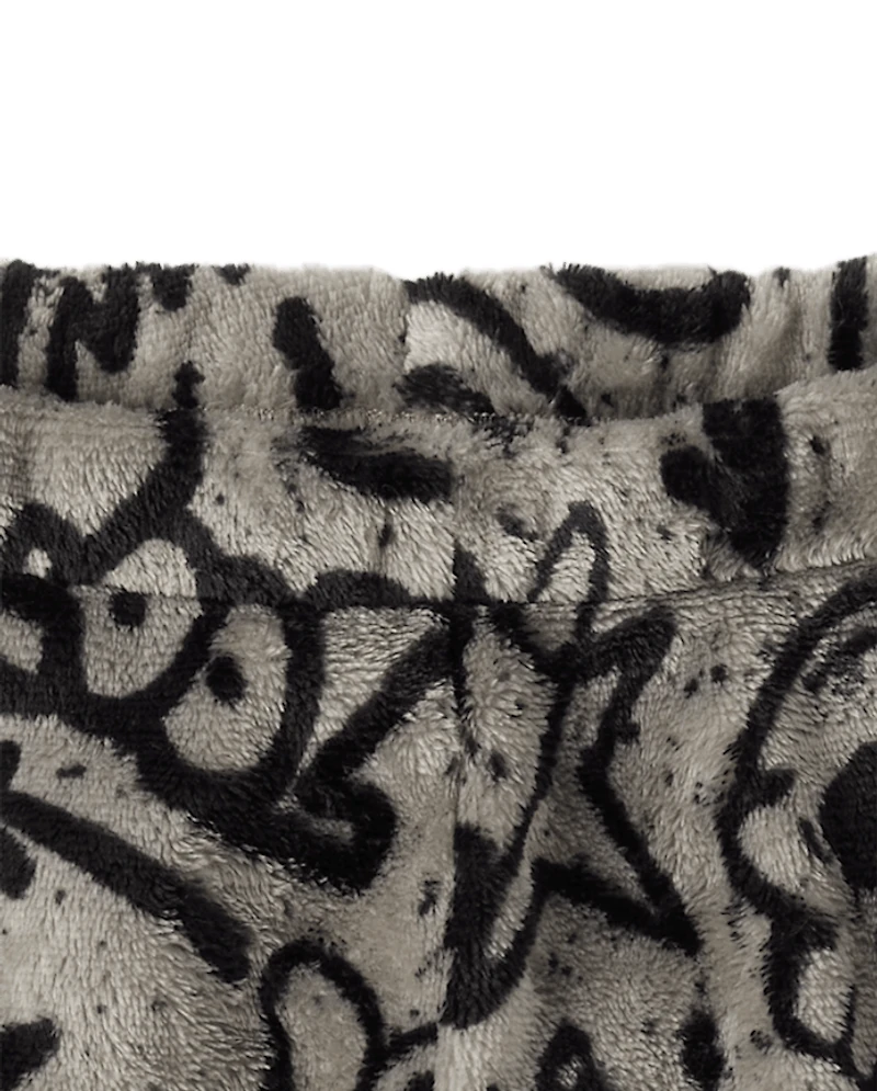 Boys Graffiti Pajama Shorts - Cozy Fleece