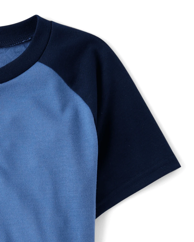 Boys Colorblock Henley Pajama Top