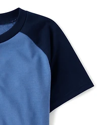 Boys Colorblock Henley Pajama Top