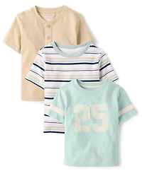 Baby And Toddler Boys Sports Tee 3-Pack