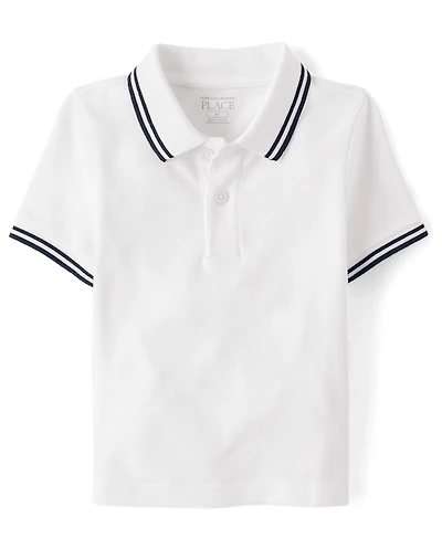 Baby And Toddler Boys Tipping Soft Pique Polo