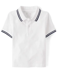 Baby And Toddler Boys Tipping Soft Pique Polo