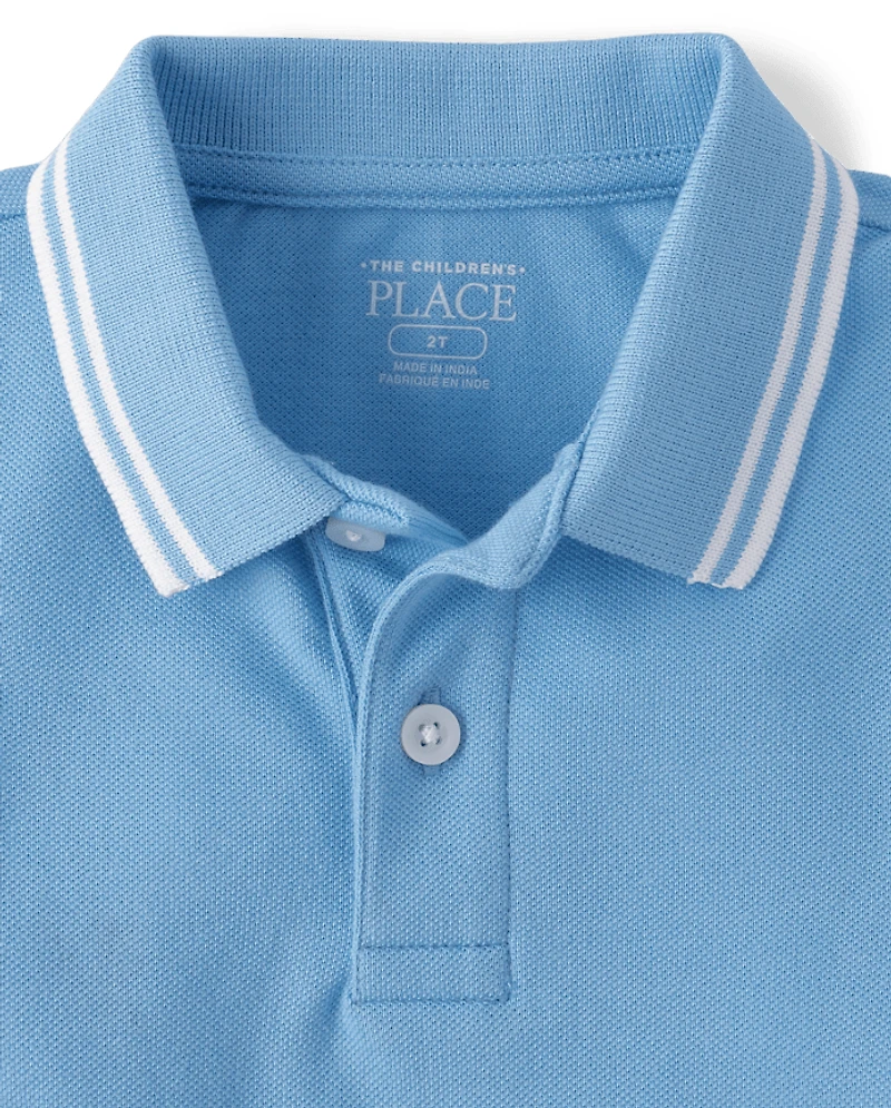 Polo piqué doux pour bébés et petits garçons