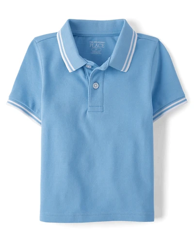Baby And Toddler Boys Tipping Soft Pique Polo