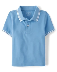 Baby And Toddler Boys Tipping Soft Pique Polo