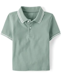 Baby And Toddler Boys Tipping Soft Pique Polo