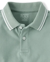 Baby And Toddler Boys Tipping Soft Pique Polo