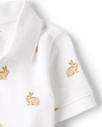 Baby And Toddler Boys Bunny Soft Pique Polo