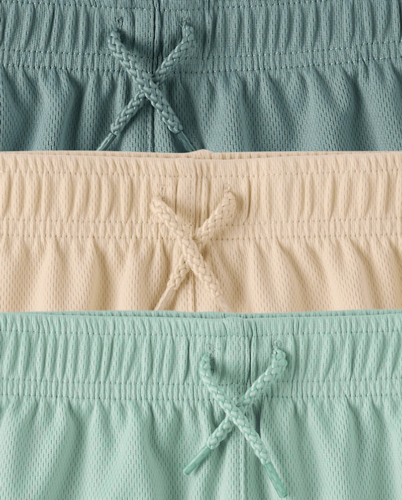 Baby And Toddler Boys Quick Dry Mesh Active Shorts 3-Pack