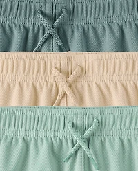 Baby And Toddler Boys Quick Dry Mesh Active Shorts 3-Pack