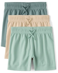 Baby And Toddler Boys Quick Dry Mesh Active Shorts 3-Pack