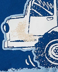 Baby And Toddler Boys Puff Print Construction Vehicle Tee