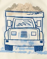 Baby And Toddler Boys Puff Print Construction Vehicle Tee