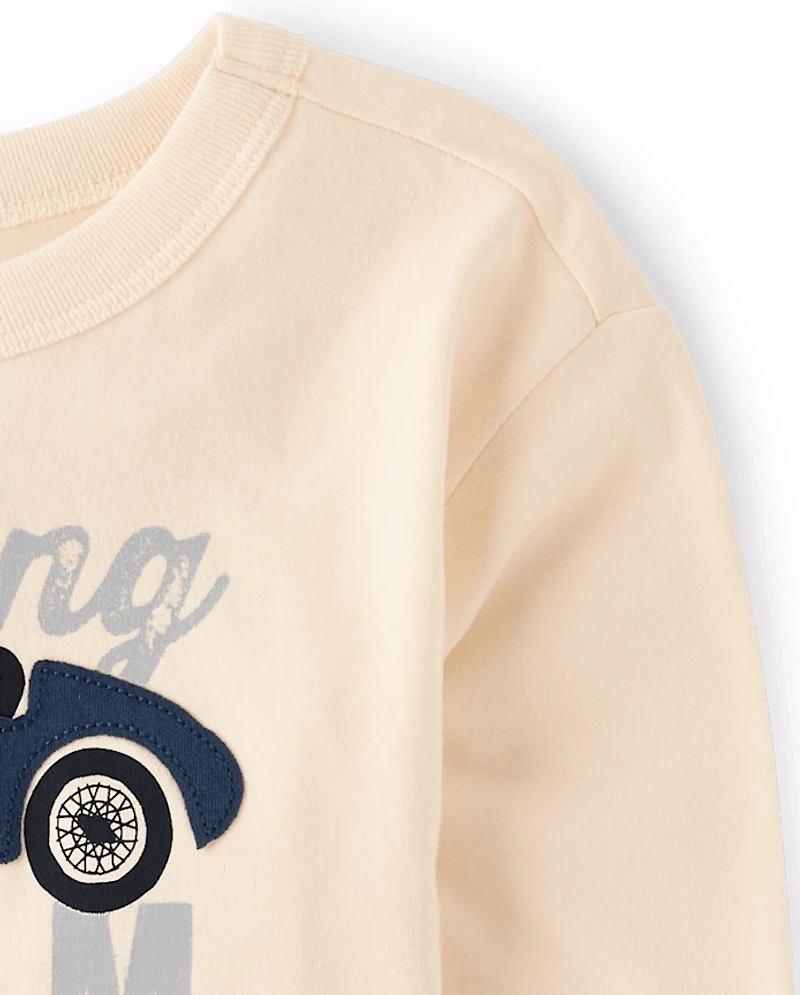 Baby And Toddler Boys Embroidered Vehicle Top