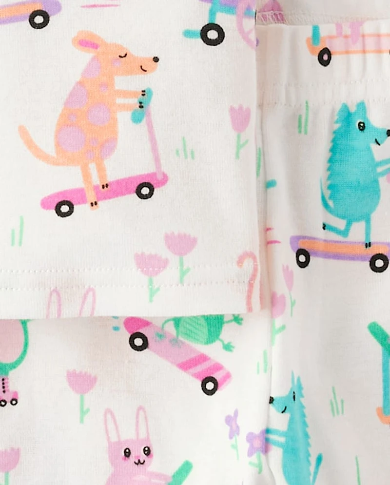 Baby And Toddler Girls Animal Snug Fit Cotton Pajamas