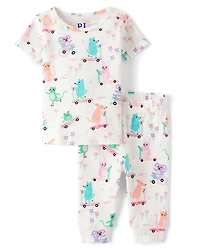 Baby And Toddler Girls Animal Snug Fit Cotton Pajamas
