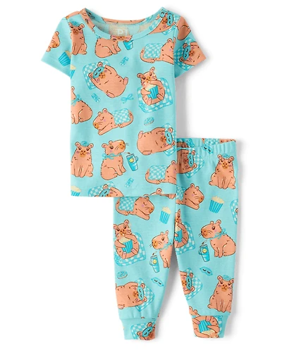 Baby And Toddler Girls Capybara Snug Fit Cotton Pajamas