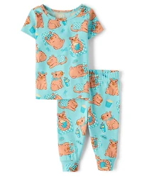 Baby And Toddler Girls Capybara Snug Fit Cotton Pajamas