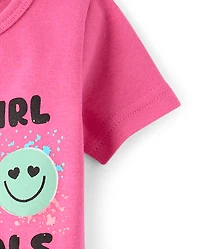 Pyjama en coton ajusté pour bébés et petites filles, motif grands buts de football