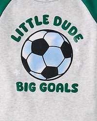 Baby And Toddler Boys Big Soccer Goals Snug Fit Cotton Pajamas