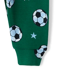 Baby And Toddler Boys Big Soccer Goals Snug Fit Cotton Pajamas