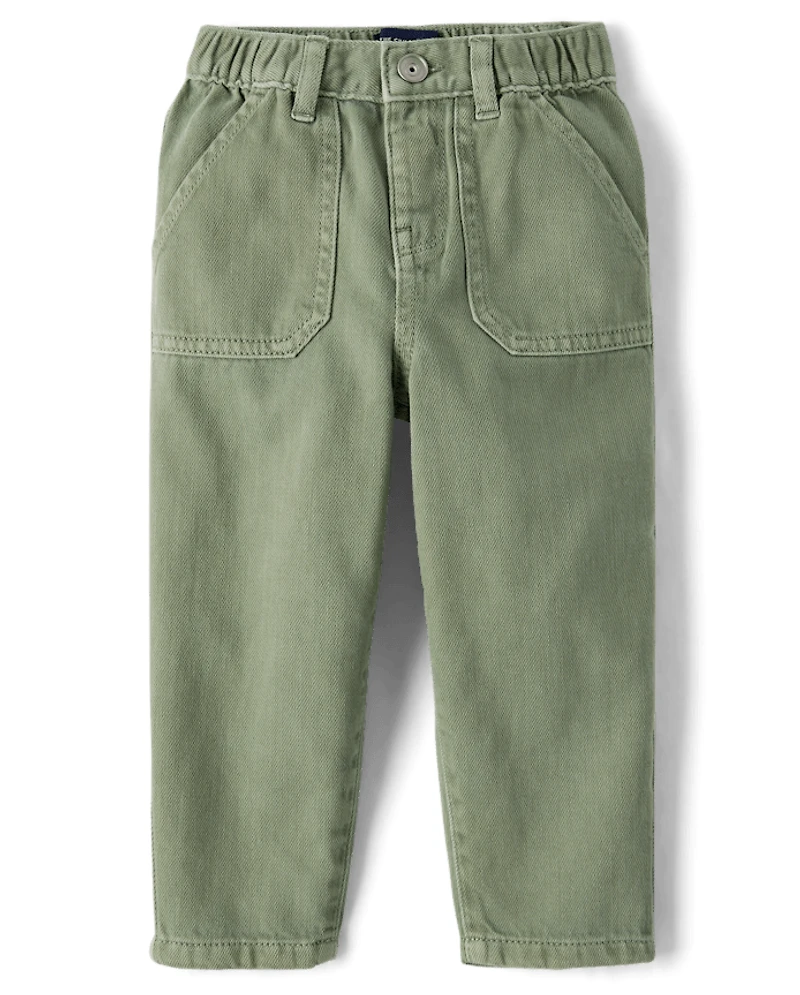 Baby And Toddler Boys Garment Dyed Barrel Jeans