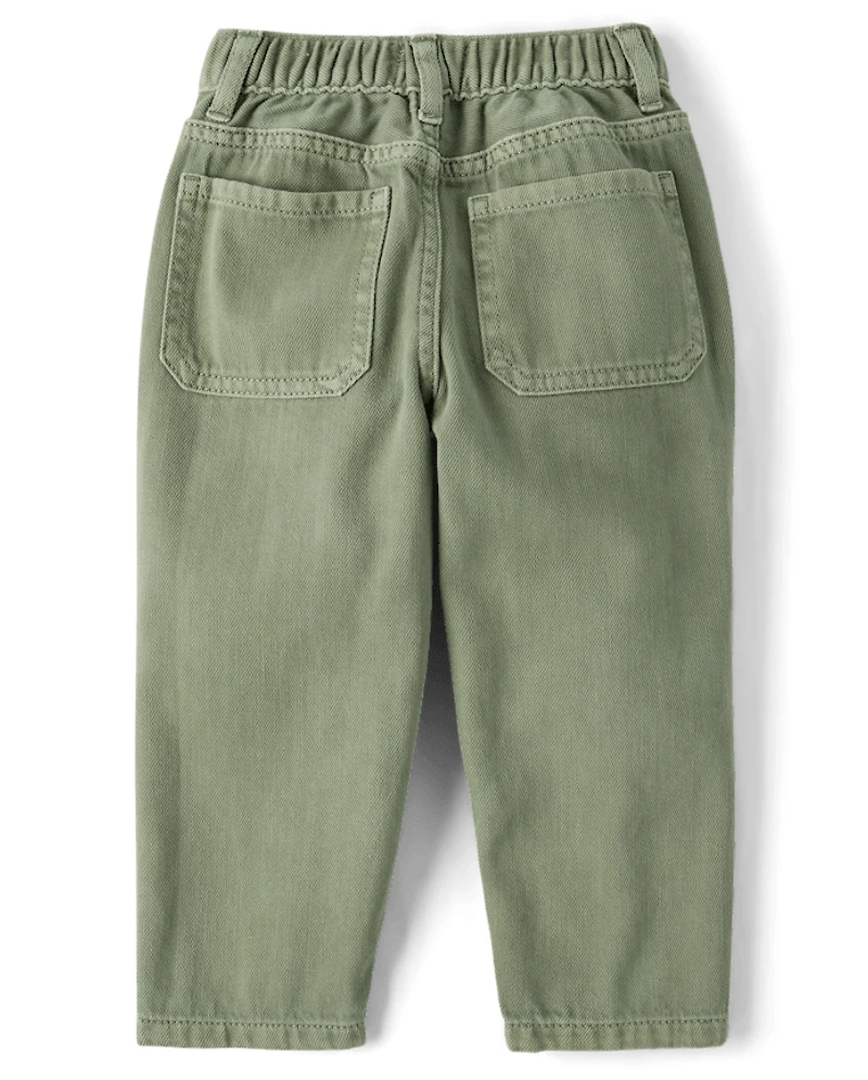 Baby And Toddler Boys Garment Dyed Barrel Jeans