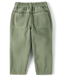 Baby And Toddler Boys Garment Dyed Barrel Jeans