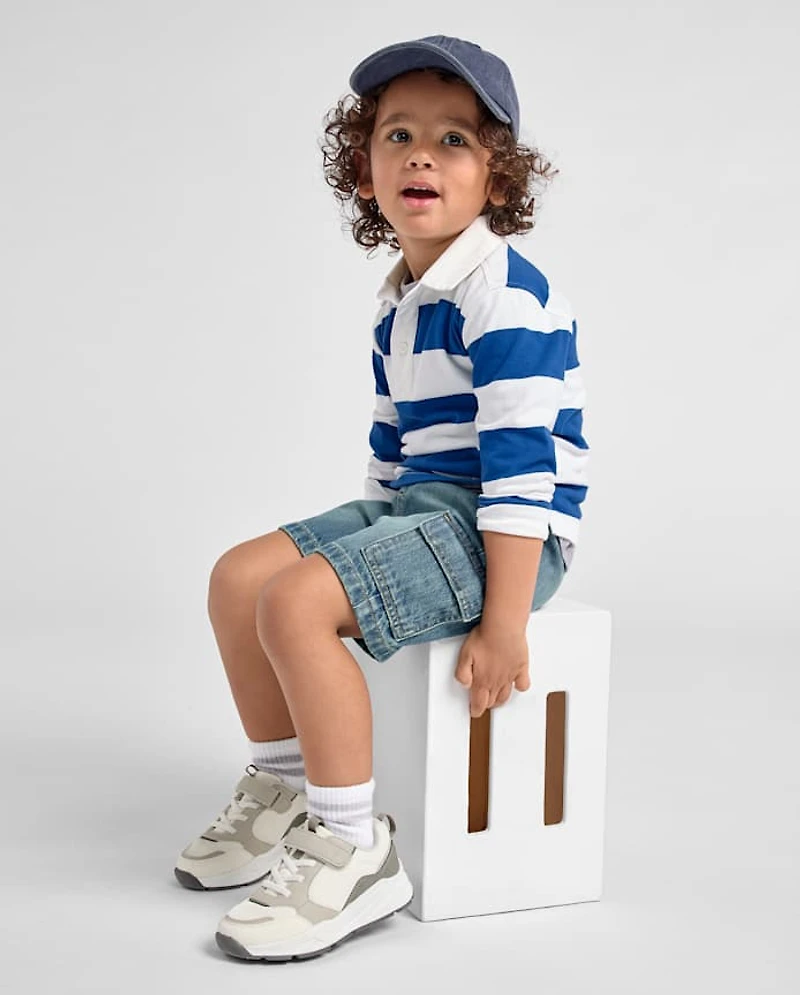 Baby And Toddler Boys Pull On Cargo Jean Shorts