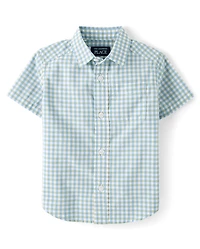Baby And Toddler Boys Gingham Poplin Button Up Shirt