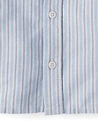 Baby And Toddler Boys Striped Oxford Button Up Shirt